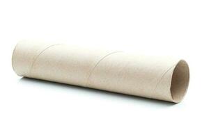 Tissue paper core on a white background photo