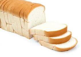 Sliced bread food on a white background photo