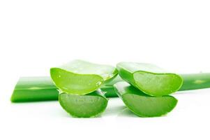 Aloe vera herbal on a white background photo