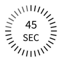 45 second digital timer stopwatch icon vector for graphic design, logo, website, social media, mobile app, UI illustration