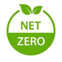 net zero carbon footprint icon vector emissions free  no atmosphere pollution CO2 neutral stamp for graphic design, logo, website, social media, mobile app, UI