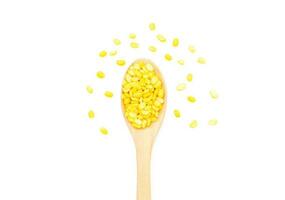 Grains Mung bean In a wooden on a white background photo