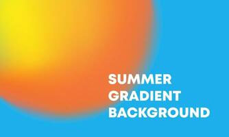 Gradient background with sunburst gradation on blue summer background. Vector illustration