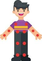 Flat style boy character for rigging and animation. vector illustration