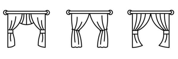 Icon design. Curtain icon illustration collection. vector