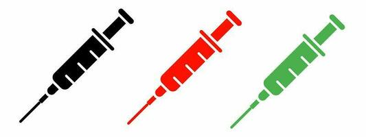 Syringe icon vector collection. Vector illustration.