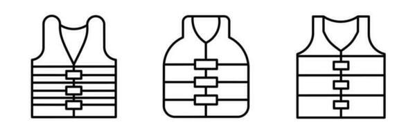 Icon design. Life jacket icon illustration collection. vector