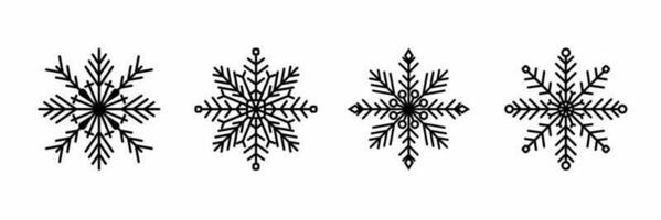 Icon design. Snowflake icon illustration collection. vector