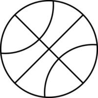 Basketball Icon In Line Art. vector