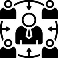 solid icon for facilitator vector