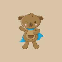 Baby super bear vector