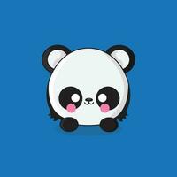 Cute panda face vector