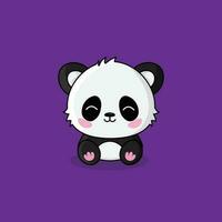 Super cute baby panda vector