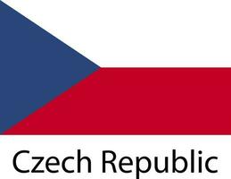 nacional bandera icono checo republica vector