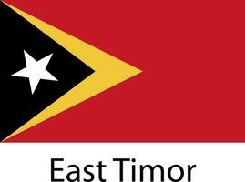 icono de la bandera nacional timor oriental vector