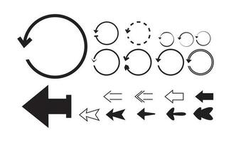 circle arrow set vector