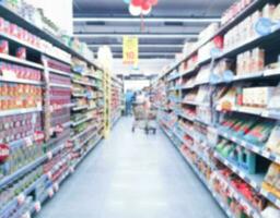 Super Market in department stores picture blur photo