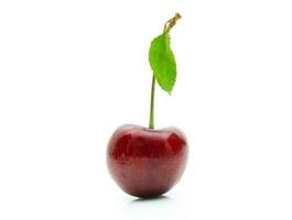 Cherry fruit on a white background photo