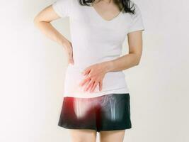 Waist pain women and hip inflammation photo