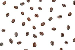 Roasted coffee beans in a white background photo