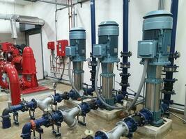 Water pump system in the building photo