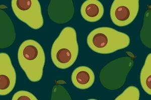 Avocado seamless vector pattern. Trendy childish pattern for decoration design, poster, textile. Simple vector illustration with vegetarian healthy food. Vector