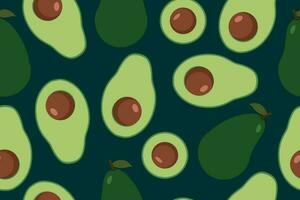 Avocado seamless vector pattern. Trendy childish pattern for decoration design, poster, textile. Simple vector illustration with vegetarian healthy food. Vector