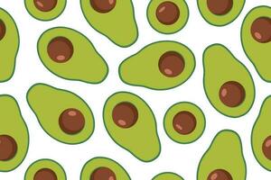 Avocado seamless vector pattern. Trendy childish pattern for decoration design, poster, textile. Simple vector illustration with vegetarian healthy food. Vector