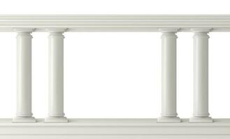 Antique columns set, figured pillars balustrade vector