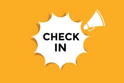 Check in  button web banner templates. Vector Illustration