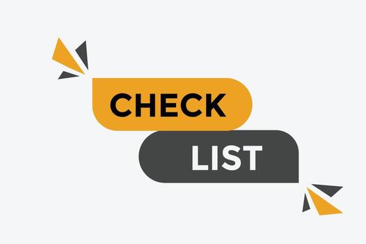 Check list button web banner templates. Vector Illustration