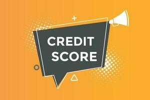 Credit score button web banner templates. Vector Illustration