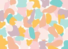 Background of Irregular shapes of amorphous liquid, Colored spots of organic liquid. Abstract spots. Flat style design, vector . Vector