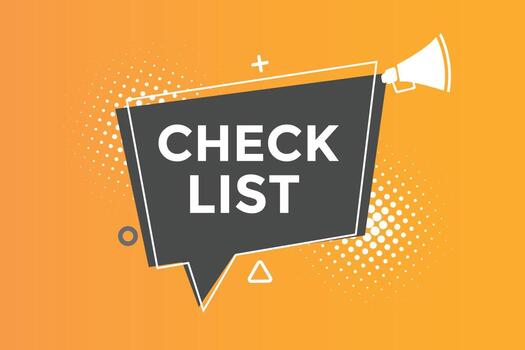 Check list button web banner templates. Vector Illustration