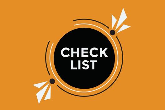 Check list button web banner templates. Vector Illustration