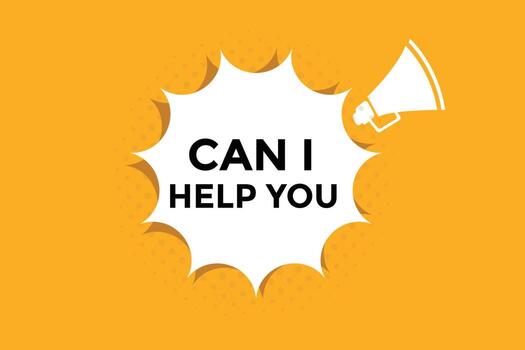 Can i help you button web banner templates. Vector Illustration