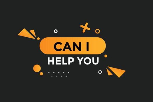 Can i help you button web banner templates. Vector Illustration