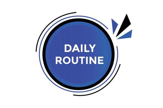 plantillas de banner web de botón de rutina diaria. ilustración vectorial vector