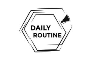 Daily routine button web banner templates. Vector Illustration