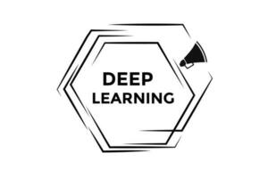 Deep learning button web banner templates. Vector Illustration