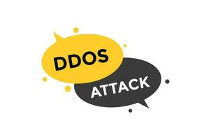 ddos ataque botón web bandera plantillas. vector ilustración