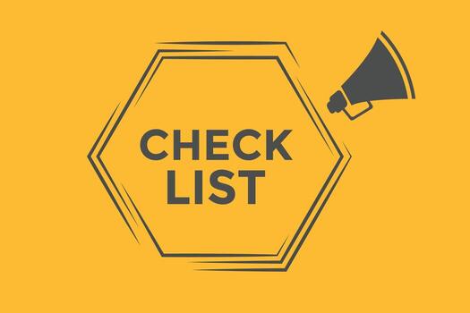 Check list button web banner templates. Vector Illustration