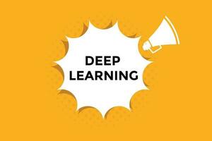 Deep learning button web banner templates. Vector Illustration