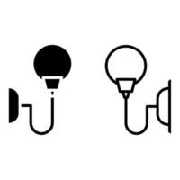 Lamp icon vector set. illuminator construction illustration sign collection. lighting symbol or logo.