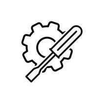 Setup icon vector. Settings illustration sign. Menu symbol or logo. vector