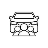 Car sharing vector icon. Simple element illustration. car sharing concept symbol or sign design. Can be used for web and mobile