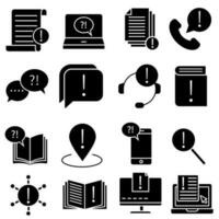 Simple vector icon Set of Info. Help Desk illustration sign collection. documentation symbol.