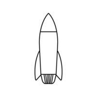 cohete icono vector. bomba ilustración signo. nuclear arma símbolo. explosión logo. vector