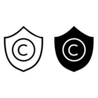 Copyrighting icon vector. copy writing illustration sign. write symbol or logo. vector