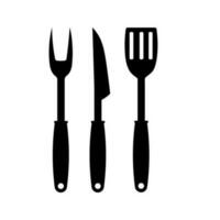 BBQ vector icon. picnic illustration sign. steak symbol or logo.